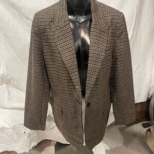 Brown Houndstooth Blazer